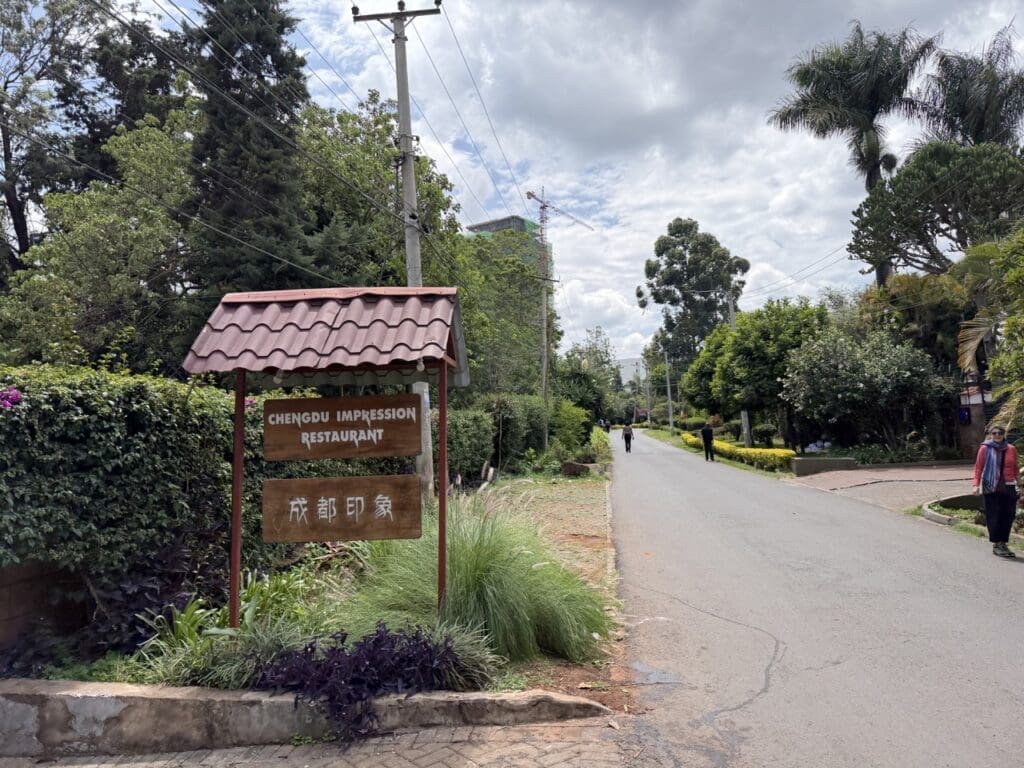 leafy street in near Riverside drive, nairobi